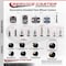 Service Caster 2-3/8'' Floor Safe Black Hooded Twin Wheel Caster 5/16 Threaded Stem, 5PK SCC-TS02S60D-NYU-FB-5161878-5 - alternate 4